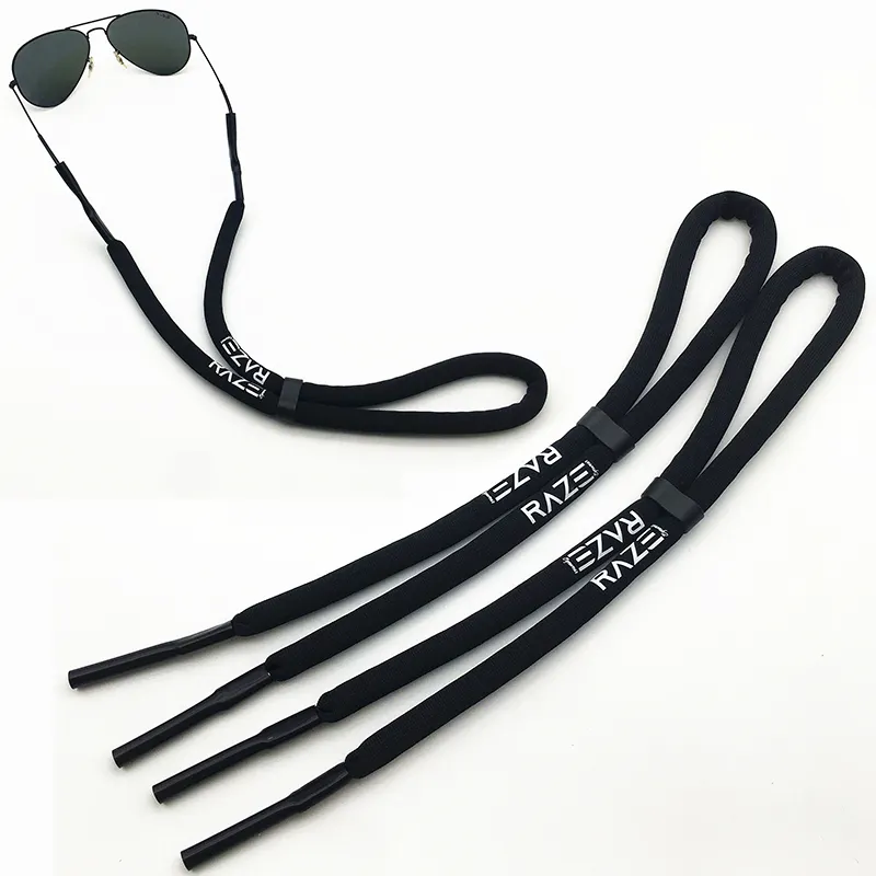 Custom logo branded floating eyewear retainer sunglasses cord adjustable float glasses strap for swimming fishing hiking