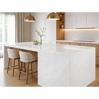 Encimeras de Mármol Blanco Opal Thassos Natural SH STONE, Encimera de Piedra Pulida, Isla de Cocina, Encimera de Baño, Corte Personalizado