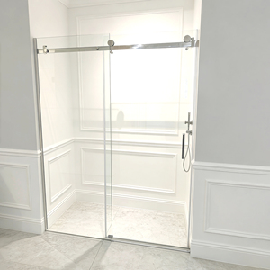 Puerta <span class=keywords><strong>de</strong></span> Ducha <span class=keywords><strong>de</strong></span> Vidrio Deslizante Doble sin Marco, <span class=keywords><strong>de</strong></span> Lujo, Personalizada, Vidrio Templado <span class=keywords><strong>de</strong></span> Alta Calidad, <span class=keywords><strong>Venta</strong></span> Directa <span class=keywords><strong>de</strong></span> Fábrica, Hoteles - Product Image 1