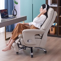 Chaise de bureau de direction moderne avec sièges ergonomiques Style élévateur en cuir véritable Hauteur réglable Utilisation au bureau