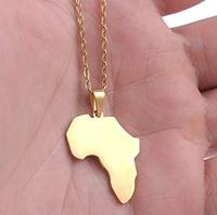 If me — collier plaqué or 18K pour hommes et femmes, bijou cadeau à la mode, carte érythréen, carte pays de l'afrique