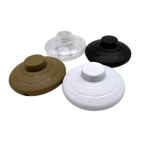 Interrupteur à pédale en ligne, unipolaire marche/arrêt, bouton-poussoir en plastique pour cordon d'alimentation de lampe et d'appareil - Product Image 1