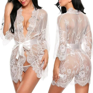 <span class=keywords><strong>Pyjama</strong></span> en dentelle pour femme 2026, sous-vêtements en maille transparente, vêtements d'intérieur doux en dentelle, <span class=keywords><strong>pyjama</strong></span> - Product Image 1