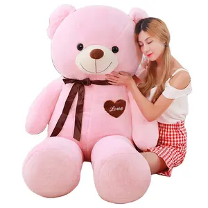 Niuniu Daddy Wholesale Valentines Day Unstuffed Plush Animal Toys Unfilled Ribbon Bear Skins