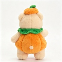 Ours en peluche moelleux très populaire, ours en peluche avec costume de citrouille orange, poupée en peluche, cadeau mignon d'Halloween pour enfants