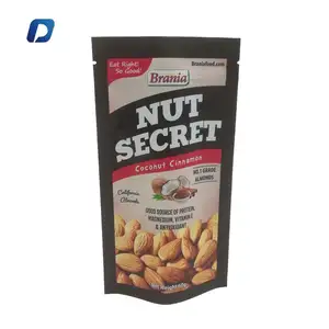 Dried Fruit Package Stand Up Kraft Paper Pouch Dry Food Packaging Bags For Nuts Zip Food Packaging Bags