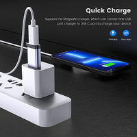 Adaptateur USB C mâle, connecteur de type C, câble de charge, convertisseur d'alimentation compatible avec ordinateur portable, sortie AC, adaptateur USB C vers USB mâle