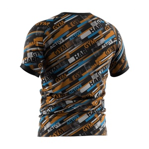 เสื้อผ้าออกกำลังกายพิมพ์ลาย Oem Odm เสื้อผ้าแอคทีฟแวร์ เสื้อกีฬาผู้ชาย เสื้อยืดคอมเพรสชั่น - Product Image 4