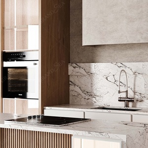 Armadietti da Cucina in Legno Laccato Bianco Stile Shaker per Progetti Alberghieri, in Compensato e Truciolato, per <span class=keywords><strong>Area</strong></span> Cucina - Product Image 4