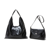 Fabricant de sacs à main, sacs à main en cuir véritable brillant personnalisés, grande capacité, sacs à bandoulière pour les trajets quotidiens, sacs fourre-tout en cuir haut de gamme pour femmes