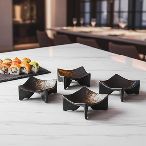 Plato Cuadrado de Cerámica Estilo Japonés, de Lujo Ligero, Retro y Creativo, para Aperitivos y Postres, para Restaurante, No Tóxico y Duradero - Product Image 3