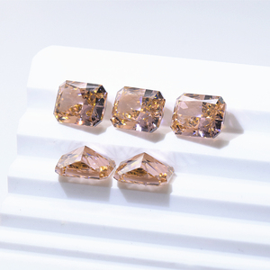 <strong>Morganite</strong> Pink Crushed Ice Cut Cubic Zirconia Octagon Cut <strong>Gemstone</strong> for Jewelry Making - Product Image 2