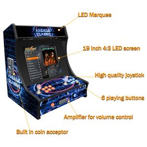 Arcade Machine Bartop Cabinet avec Joystick, Console de jeu vidéo domestique, Design en bois MDF, Système de jeu rétro Plug & Play - Product Image 5
