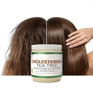 Crème revitalisante profonde à l'huile d'arbre à thé, sans rinçage, lissante, à la kératine, biologique, végane, protection couleur, pour réparer et revitaliser les cheveux abîmés - Product Image 6