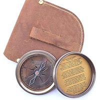 Boussole de poche marine en laiton, portable, pour la randonnée, 2 pouces, 0,2 oz, avec boîte