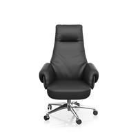 Chaises de bureau exécutives en cuir de haute qualité, vente en gros d'usine, gris brun, chaise pivotante, chaise de bureau exécutive