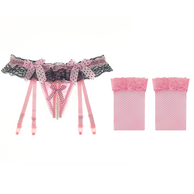 Rosa + calze a rete