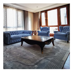 Di fascia alta di lusso in oro linee a mano Tufted <span class=keywords><strong>tappeto</strong></span> in lana Tencel per soggiorno 100% zona <span class=keywords><strong>viscosa</strong></span> <span class=keywords><strong>tappeto</strong></span> per camera da letto - Product Image 4