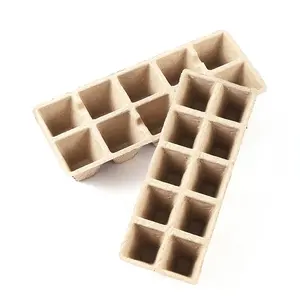 10 Cells Paper Pulp Seeding Biodegradable Seeds Starter Germination Nursery Pot Garden Vegetable Raising Cup Growing Tray