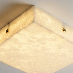 Ceiling Light Square Marble LED Fixture For Bedroom Living Room Study Hallway Modern Minimalist Design 10-15 Sqm Coverage - Product Image 4