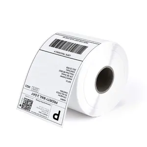 High quality self adhesive coat thermal print paper express shipping barcode sticker labels for desktop thermal printer