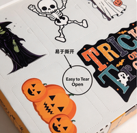 Boîte Cadeau Rectangulaire Jetable Personnalisée pour Halloween, Emballage de Poupée Horreur Surprise, Épaisseur 1mm, Estampage à Chaud