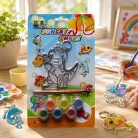 Kit attrape-soleil en plastique personnalisé avec pinceau, attrape-lumière DIY pour fenêtre, cadeau de Noël pour enfants, motif personnalisable