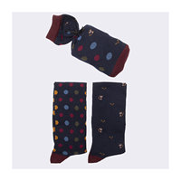 Chaussettes hautes en coton pour hommes de haute qualité fabriquées en Italie motif de Logo d'été décontracté pour boîte de cadeaux spéciaux approvisionnement ODM