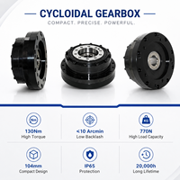Réducteur de vitesse de précision compact à engrenages cycloïdaux 104 mm, couple élevé 130 Nm, faible jeu pour articulation robotique et automatisation industrielle