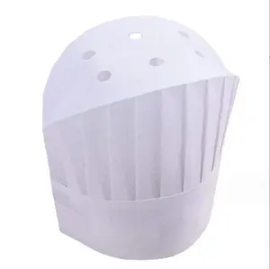 Factory Wholesale Restaurant Hat Paper Cooking Kitchen Chef forage Hats With Colorful Line