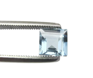 Aguamarina Natural, Beryl Cuadrado, Gema Suelta Facetada Azul de 3mm a 10mm, Gema de Color Azul Certificada - Product Image 2