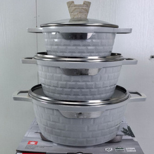 Lot de 6 grandes marmites en aluminium antiadhésives pour cuisinière à induction, grande capacité, 32-36-40 cm - Product Image 5