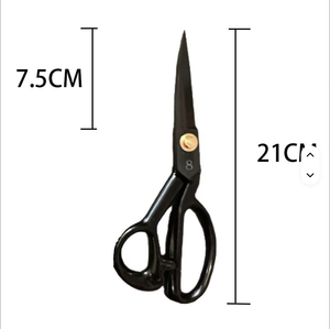 Clothing Household Tailor <b>Scissors</b> Large Long Carbon Steel Smooth 8-12 Inch Black Pro WKC-K-1 Professional Grade Designed for Pr - Product Image 2