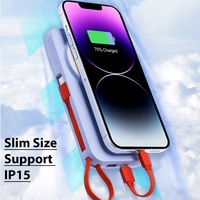 3 en 1 20W Cargador inalámbrico Mini estación de energía portátil con Soporte para reloj y teléfono Micro USB a prueba de agua