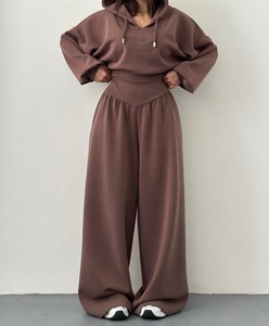 Set <span class=keywords><strong>Felpa</strong></span> <span class=keywords><strong>con</strong></span> <span class=keywords><strong>Cappuccio</strong></span> e Pantaloni della Tuta <span class=keywords><strong>con</strong></span> Fascia <span class=keywords><strong>Larga</strong></span> Personalizzabile Tuta Sportiva Oversize da Donna - Product Image 4