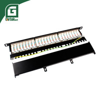 Panel Rak Patch GETEKnet Network Keystone Blank Wall Mount 1U 2U Cat5e Cat6 UTP FTP 24 48 Port 24port RJ45 24 Port Cat6a cat 6