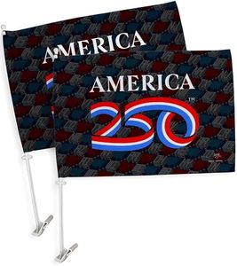 Drapeau de fenêtre de voiture pour la célébration du 250e anniversaire des États-Unis 1776-2026, drapeau patriotique pour la décoration de voiture - Product Image 2