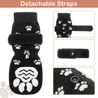 Chaussettes de sport pour chiens et chats Lovoyager Classic en coton imperméable et écologique - Motif rayé antidérapant Tailles S/M/L