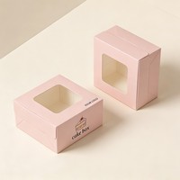Boîte à gâteau d'anniversaire pliable facile à fabriquer avec fenêtre transparente