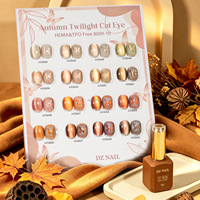 Nouvelle collection de vernis à ongles magnétiques UV LED effet œil de chat marron, sans HEMA ni TPO, pour manucure rétro automne-hiver en salon