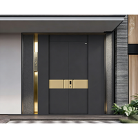 Puerta Exterior Antirrobo de Aleación de Aluminio Fundido Resistente a la Intemperie ODM para Puerta Pivotante y Puerta Principal con Acabado Anodizado
