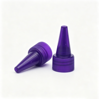 Bouchon compte-gouttes en plastique violet anti-déversement de 20 mm à visser pour bouteilles de savon liquide cosmétique – Vente en gros