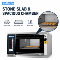 Horno de Vapor Comercial KP07A-11 de Una Bandeja, 4000W, Acero Inoxidable, Piedra para Hornear, Horno para Pizza y Pan, 5-350C