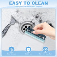 Brosse de nettoyage de barbe professionnelle avec éponge, attrape-poils, outil de rasage pour salle de bain, accessoires de nettoyage en PP et TPR
