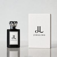 Flacon de parfum en verre noir mat de qualité supérieure 30 ml 50 ml 100 ml, logo personnalisé, emballage de luxe pour parfum, cosmétique exclusif avec boîte