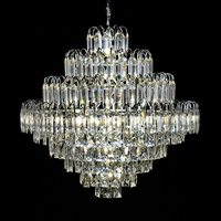 Lampe de mariage pour banquet d'hôtel de luxe Éclairage de mariage de haute qualité Bar de glace doré Lustre en cristal perlé