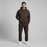 Sweat-shirt et pantalon de survêtement en molleton brossé en mélange coton-polyester 700g, style streetwear hiver, coupe oversize, personnalisable, pour homme, poids lourd, 25 couleurs, OEM