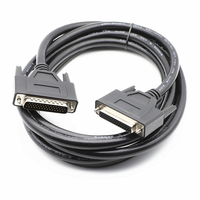 Cable de Datos Industrial DB44 Macho a Hembra, Trenzado de PVC, Alta Flexibilidad, 44 Pines, para Robótica y Automatización, con Protección EMI