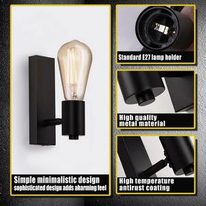 2024 rétro applique murale industrielle ferme <span class=keywords><strong>luminaire</strong></span> <span class=keywords><strong>suspendu</strong></span> Edison éclairage E27 applique murale rotative pour salon - Product Image 3