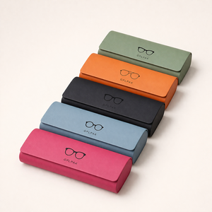 Estuche de Gafas de Sol Magnético de Cuero PU Multicolor con Diseño de Logotipo Personalizado, Caja de Empaque Individual para Gafas - Product Image 2